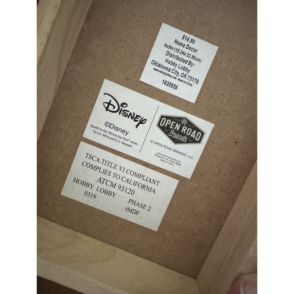 Winnie-The-Pooh You Are Braver Whitewash  Wall/Table Decor Sign New No Box - Picture 4 of 4
